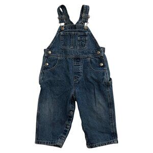 Vintage Baby Gap Blue Jean Overalls Large 12 to 18 Months 100% Cotton